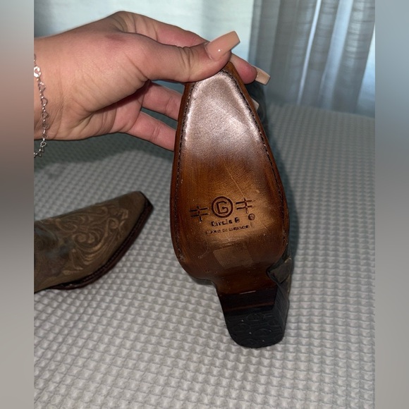 Brown Embroidered Cowboy Boots!! Real leather!!! - Picture 4 of 11